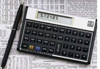 financial paper and calculator